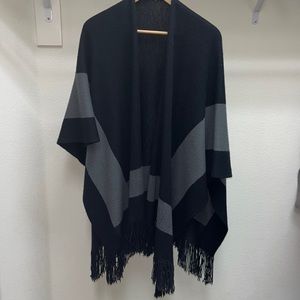 BCBGeneration, black poncho, one size